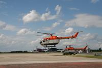 Helikopterstart um etwa 15.30 auf dem Flughafen Braunschweig-Wolfsburg